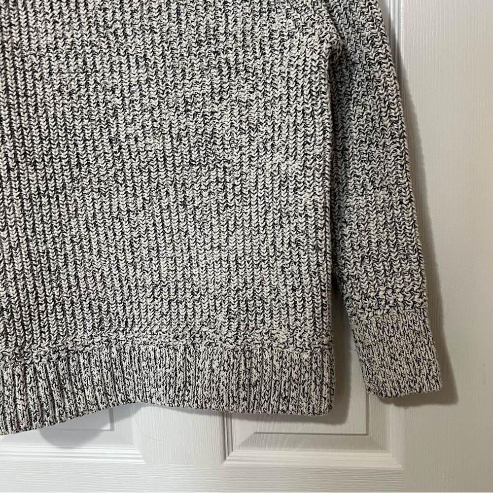 Roots Gray Speckle Knit Cotton Blend Snowy Fox Turtleneck Sweater - Sz XS - Picture 7 of 15